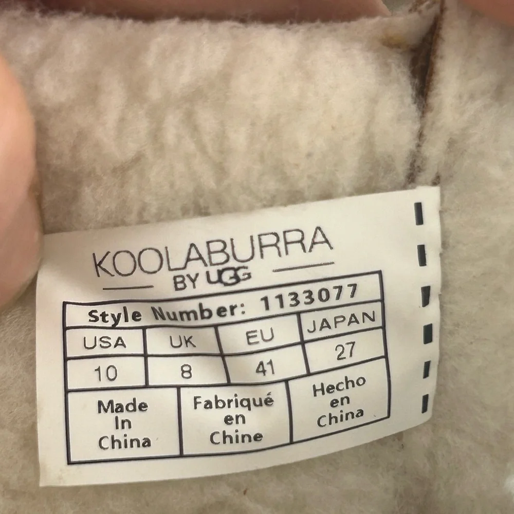 Koolaburra by UGG Advay Tall Boot Women 10 Shearling Lined Lace-Up Boot Chestnut